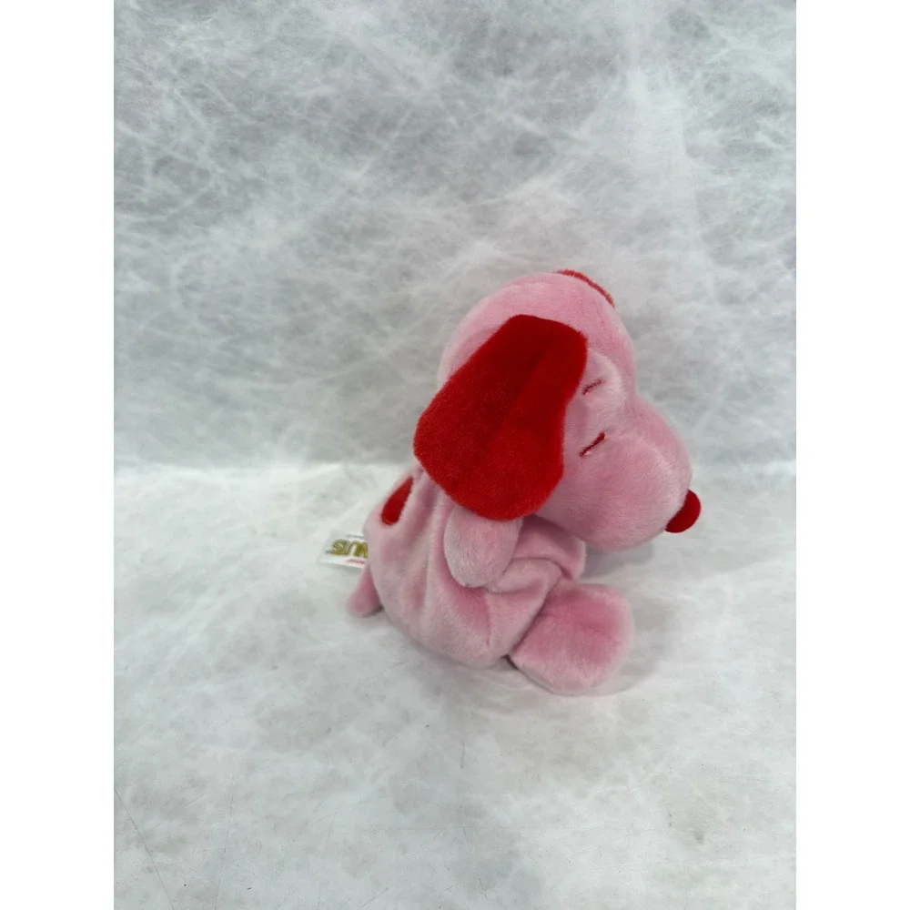 Aurora Peanuts Snoopy Plush Pink Red Valentine Stuffed Animal Dog 7 Inch